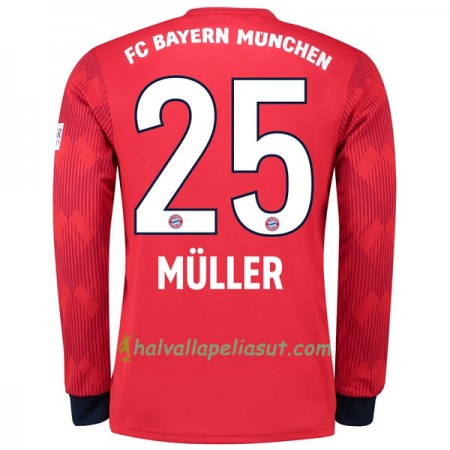 Jalkapallo Pelipaidat FC Bayern München Muller 25 Kotipaita 2018-2019 Pitkähihainen